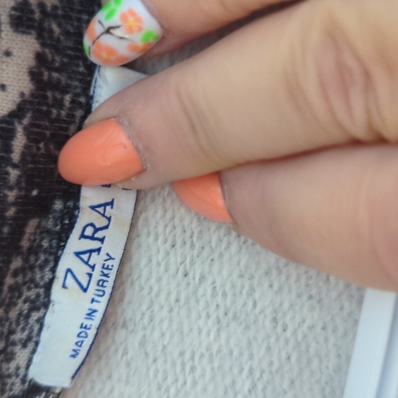 #006 Zara Snakeskin Print Sweatshirt One Only Ignore Other Listing - Picture 3 of 4